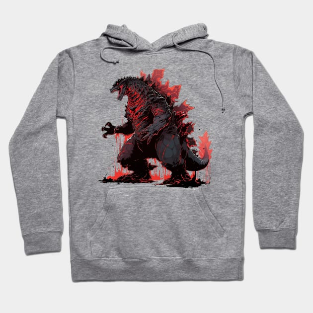 godzilla Hoodie by piratesnow